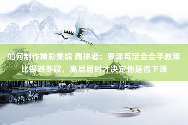 如何制作精彩集锦 踢球者：罗泽笃定会合手教莱比锡到冬歇，高层届时才决定他是否下课