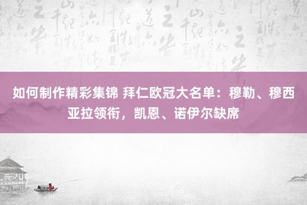 如何制作精彩集锦 拜仁欧冠大名单：穆勒、穆西亚拉领衔，凯恩、诺伊尔缺席